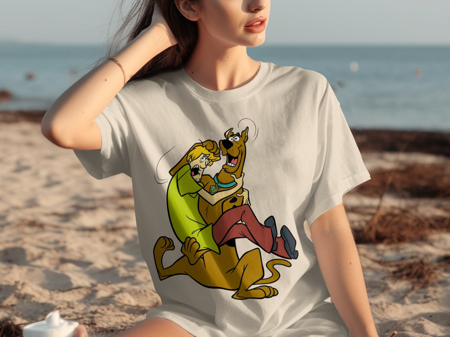 Scooby-Doo and Shaggy Cartoon Graphic T-Shirt