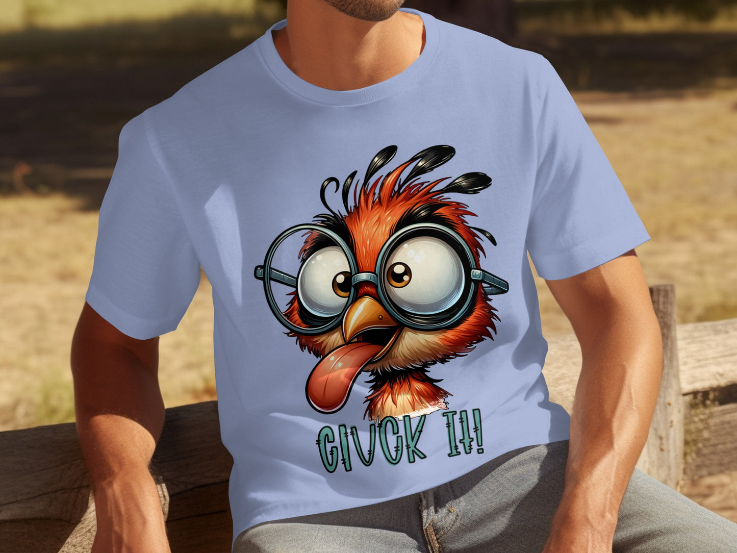 Funny Bird with Glasses Graphic T-Shirt