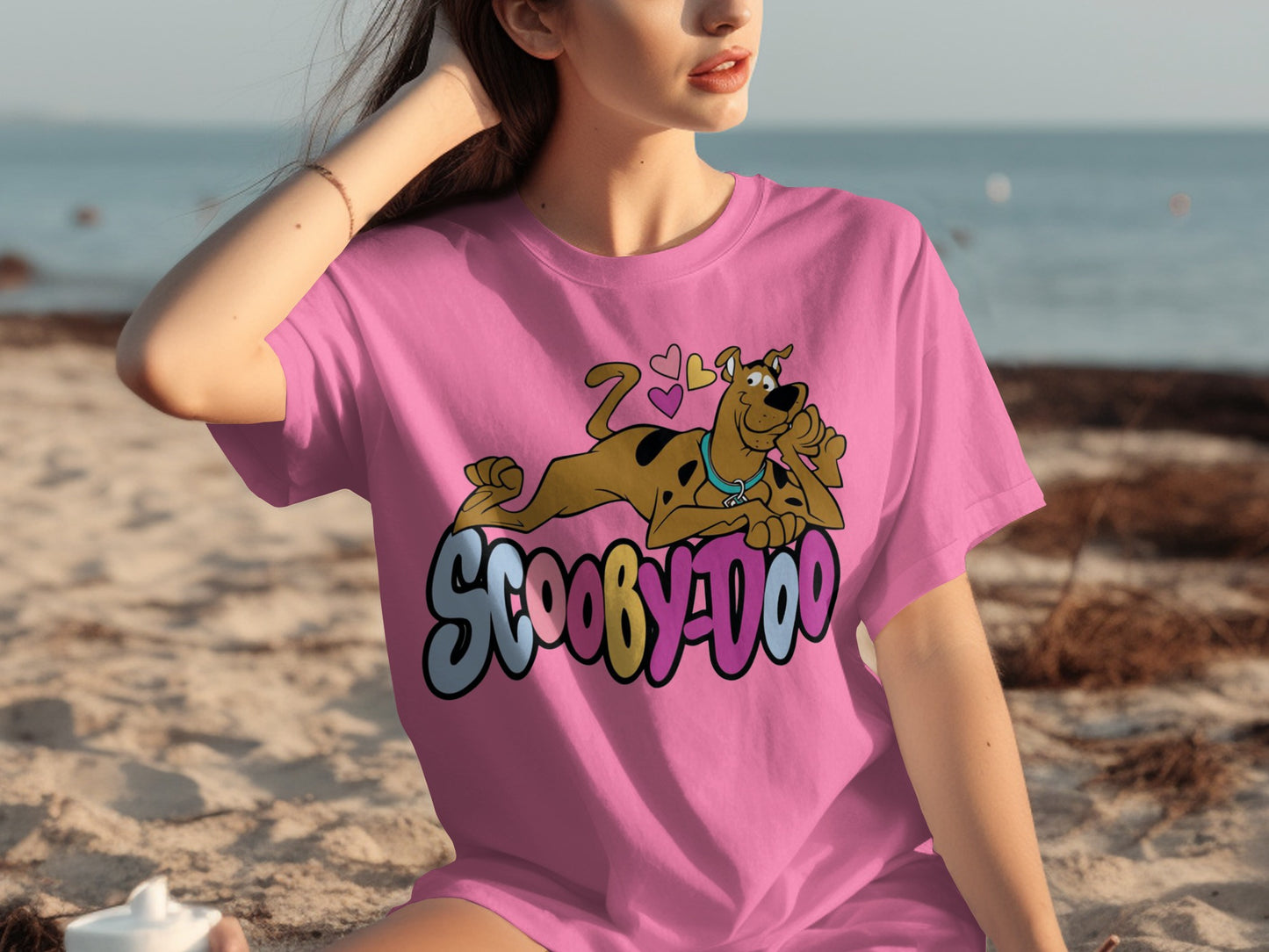 Scooby-Doo Character Pink Graphic T-Shirt