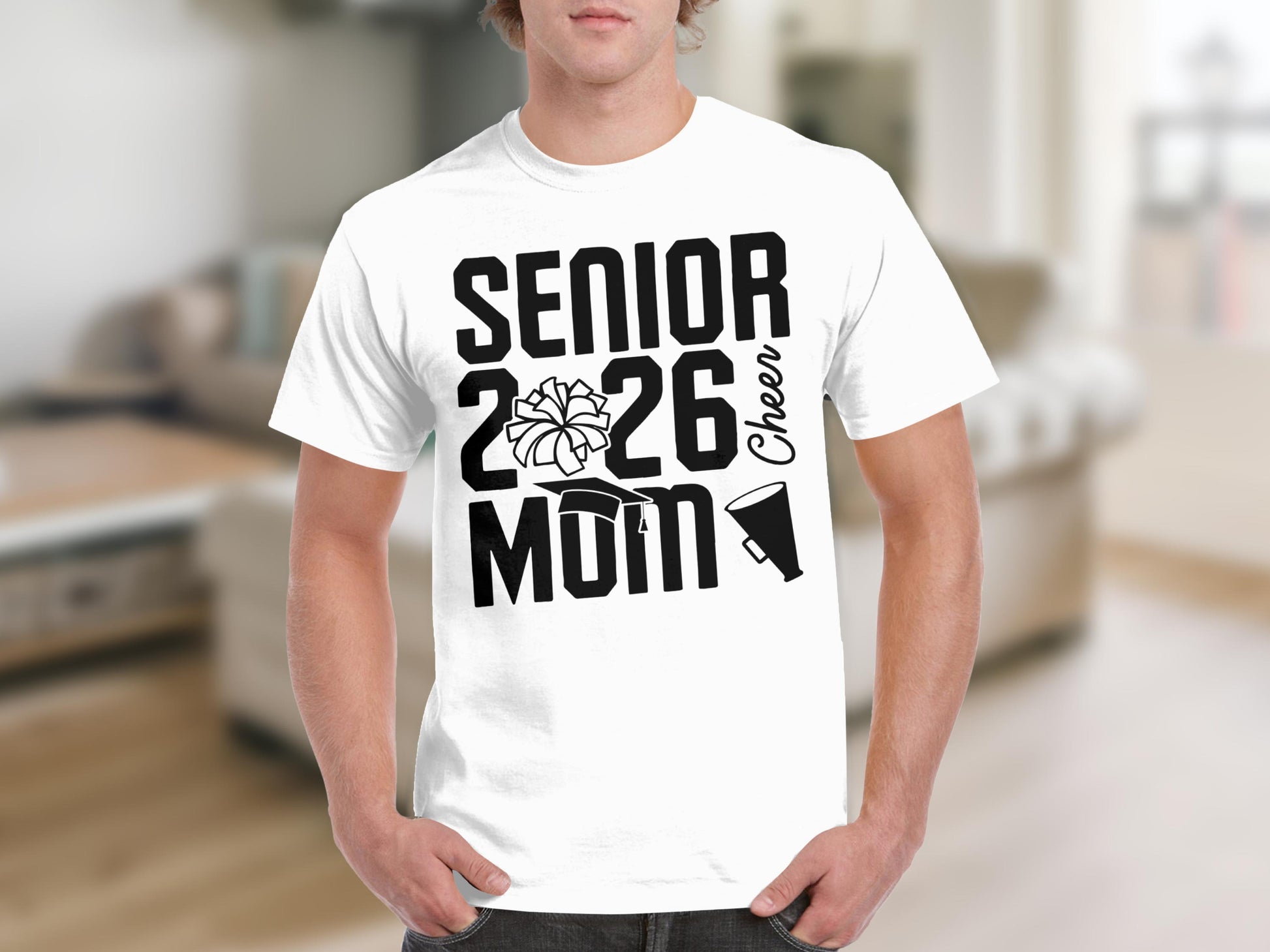 Senior 2026 Mom Cheer Graduation Shirt