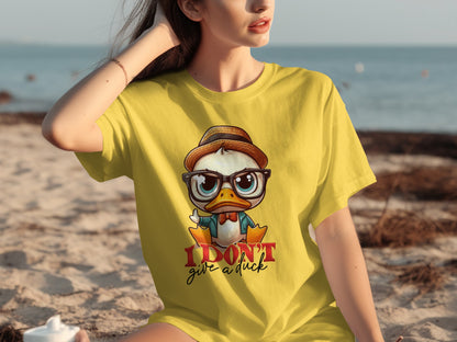 I Don't Give a Duck Funny Graphic Tee Shirt