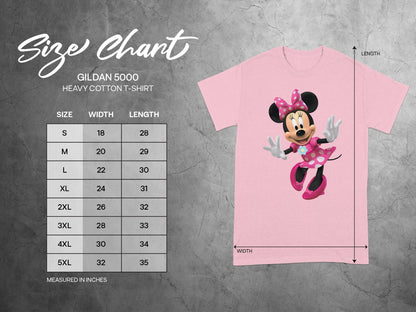 Gildan 5000 Minnie Mouse Size Chart T-Shirt product type