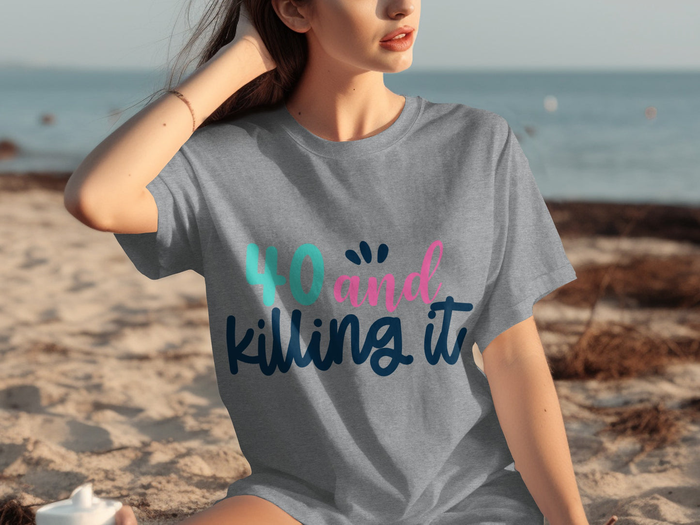 40 and Killing It Graphic Tee Shirt for Women