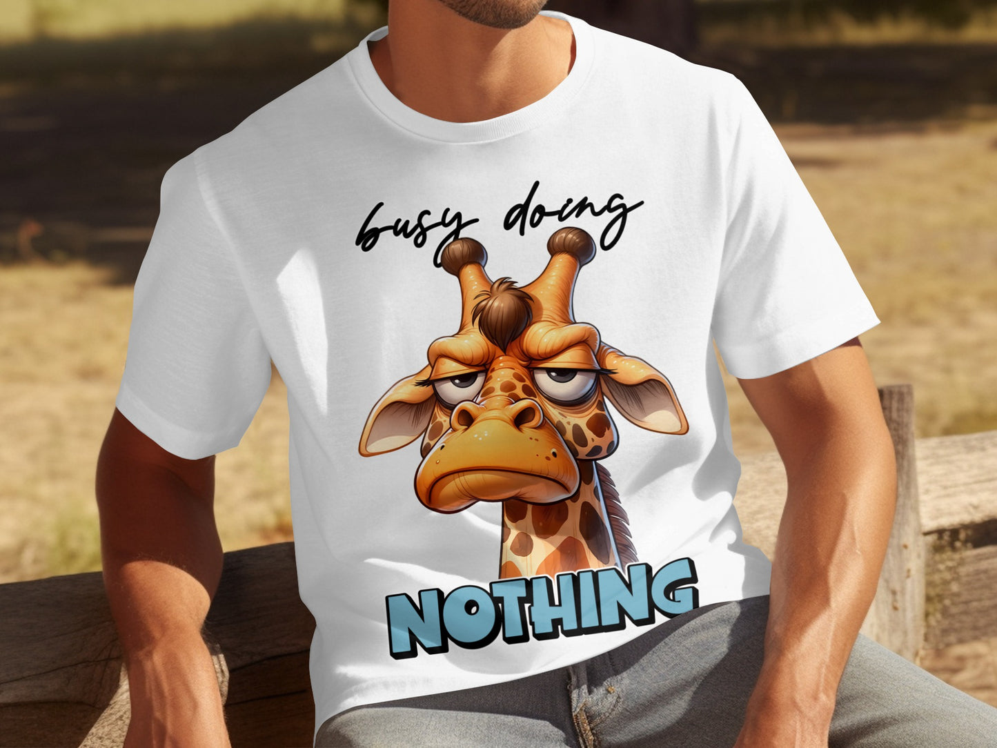 Busy Doing Nothing Funny Giraffe T-shirt