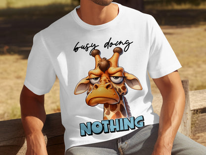 Busy Doing Nothing Funny Giraffe T-shirt
