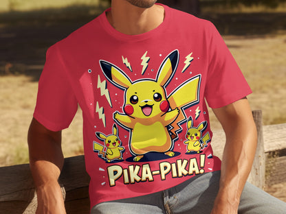 Pika-Pika Pikachu Graphic Men's T-shirt
