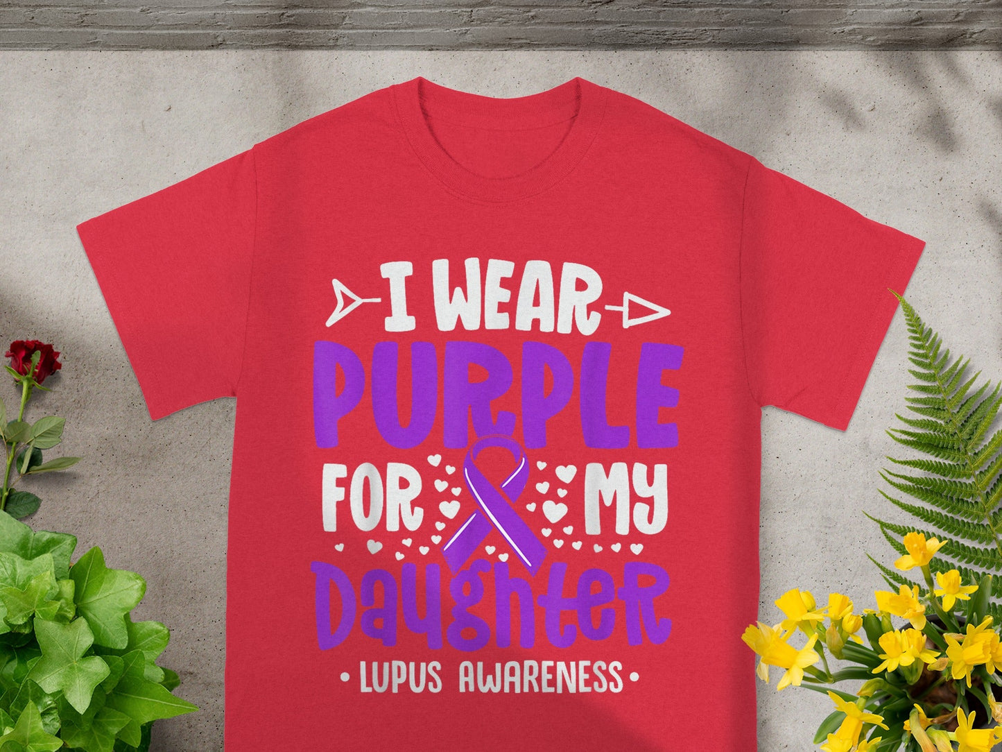 I Wear Purple For My Daughter Lupus Awareness Shirt