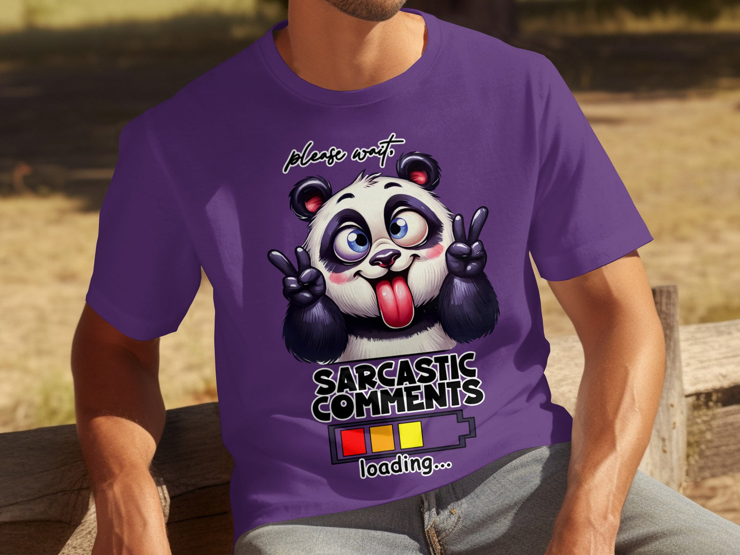 Sarcastic Comments Loading Cute Panda Graphic Shirt