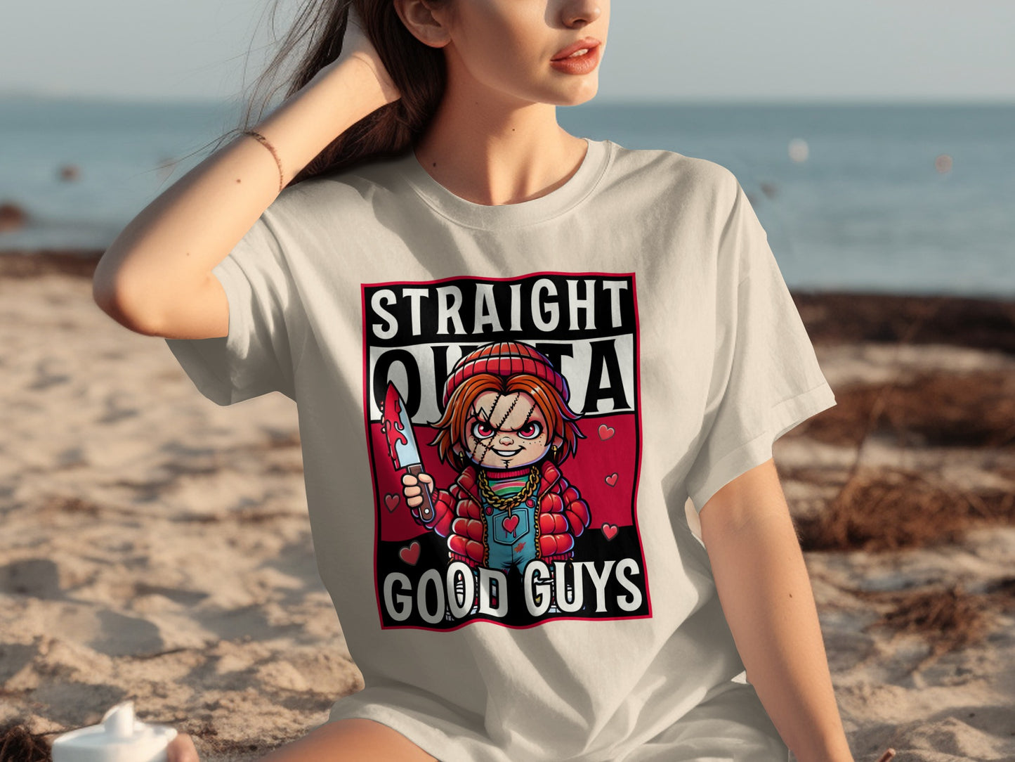 Straight Outta Good Guys Graphic T-Shirt
