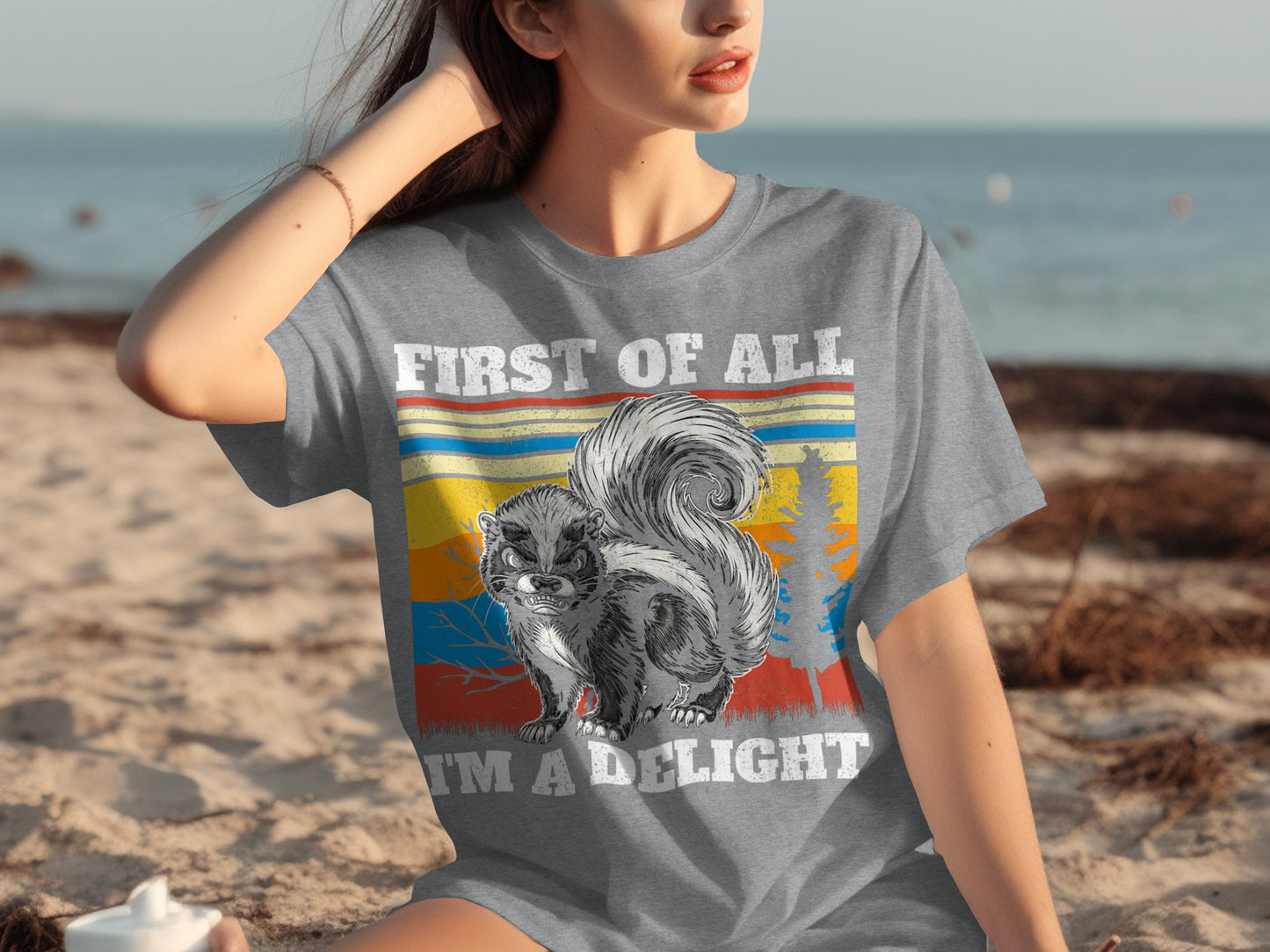 First of All I'm a Delight Skunk Graphic T-Shirt