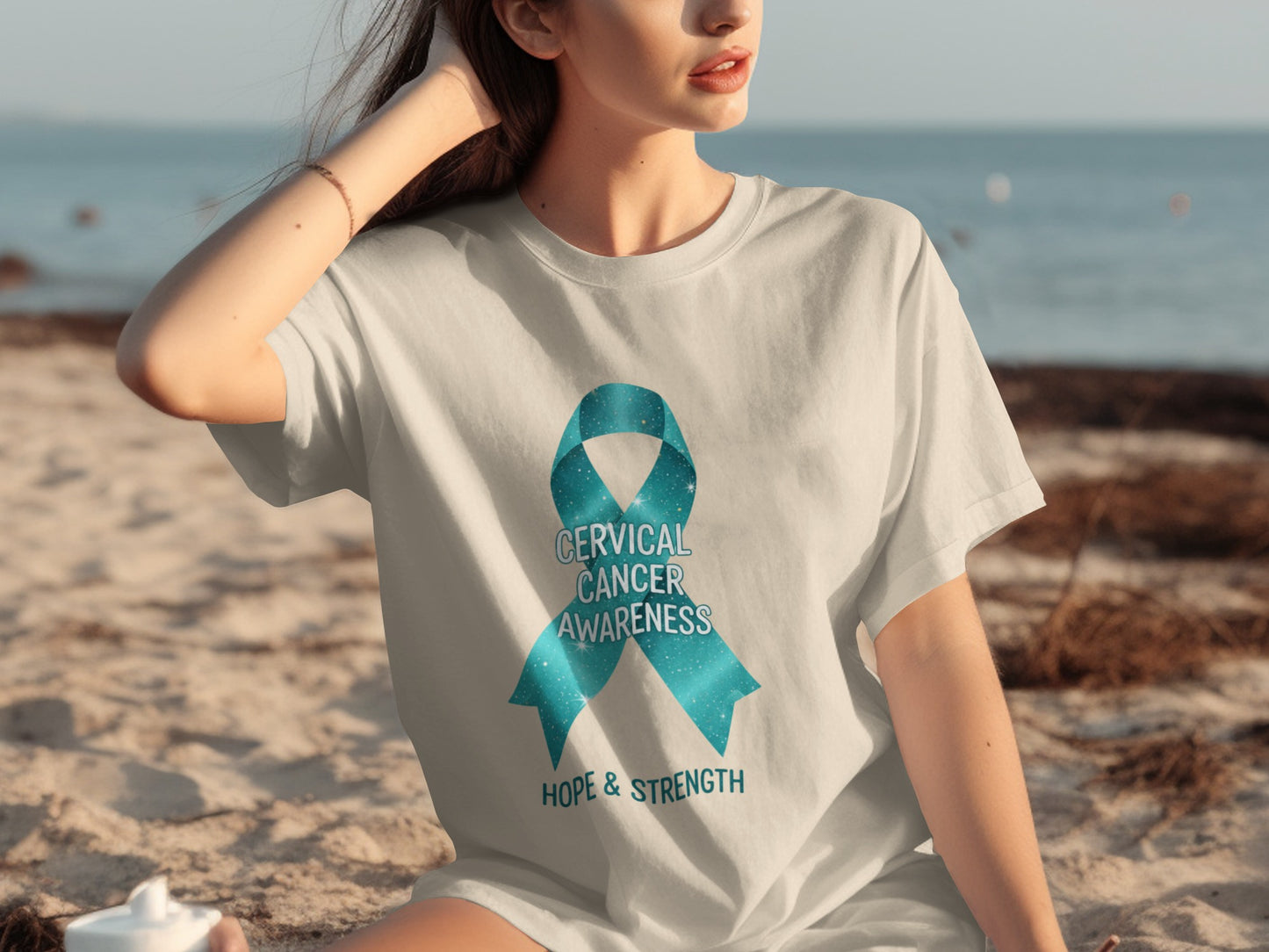 Cervical Cancer Awareness Hope Strength T-Shirt