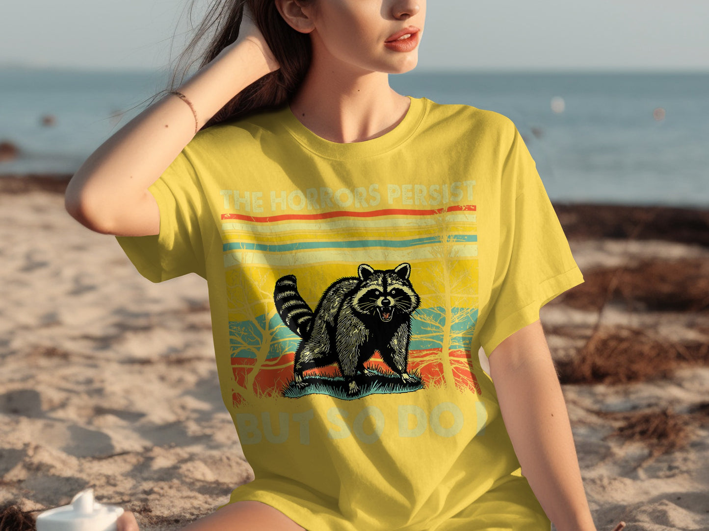 The Horrors Persist But So Do Raccoon T-Shirt