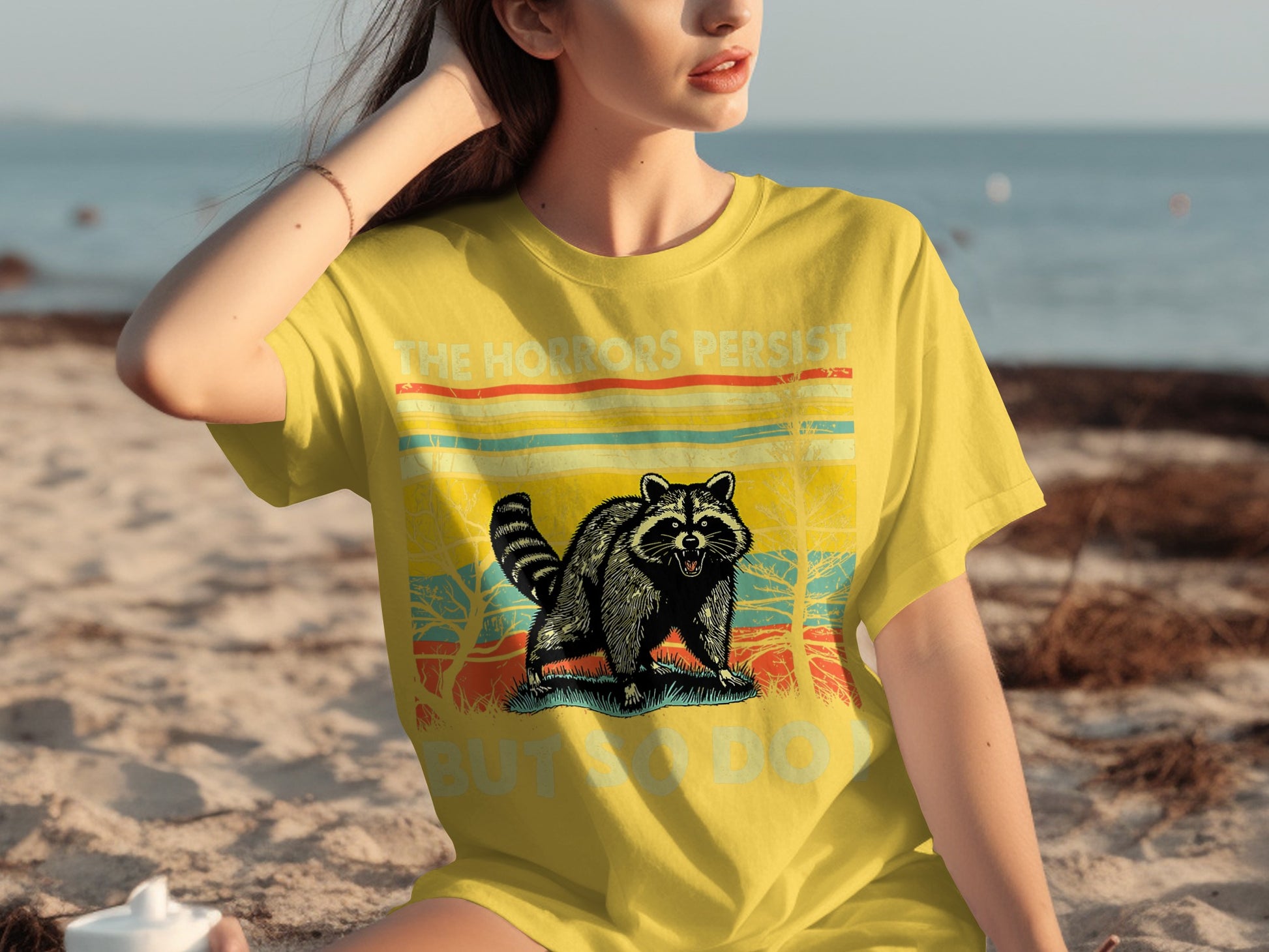 The Horrors Persist But So Do Raccoon T-Shirt