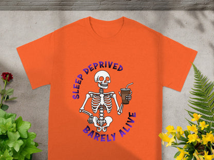 Sleep Deprived Barely Alive Skeleton T-Shirt