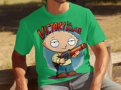 Victory Is Mine Cartoon Character T-Shirt