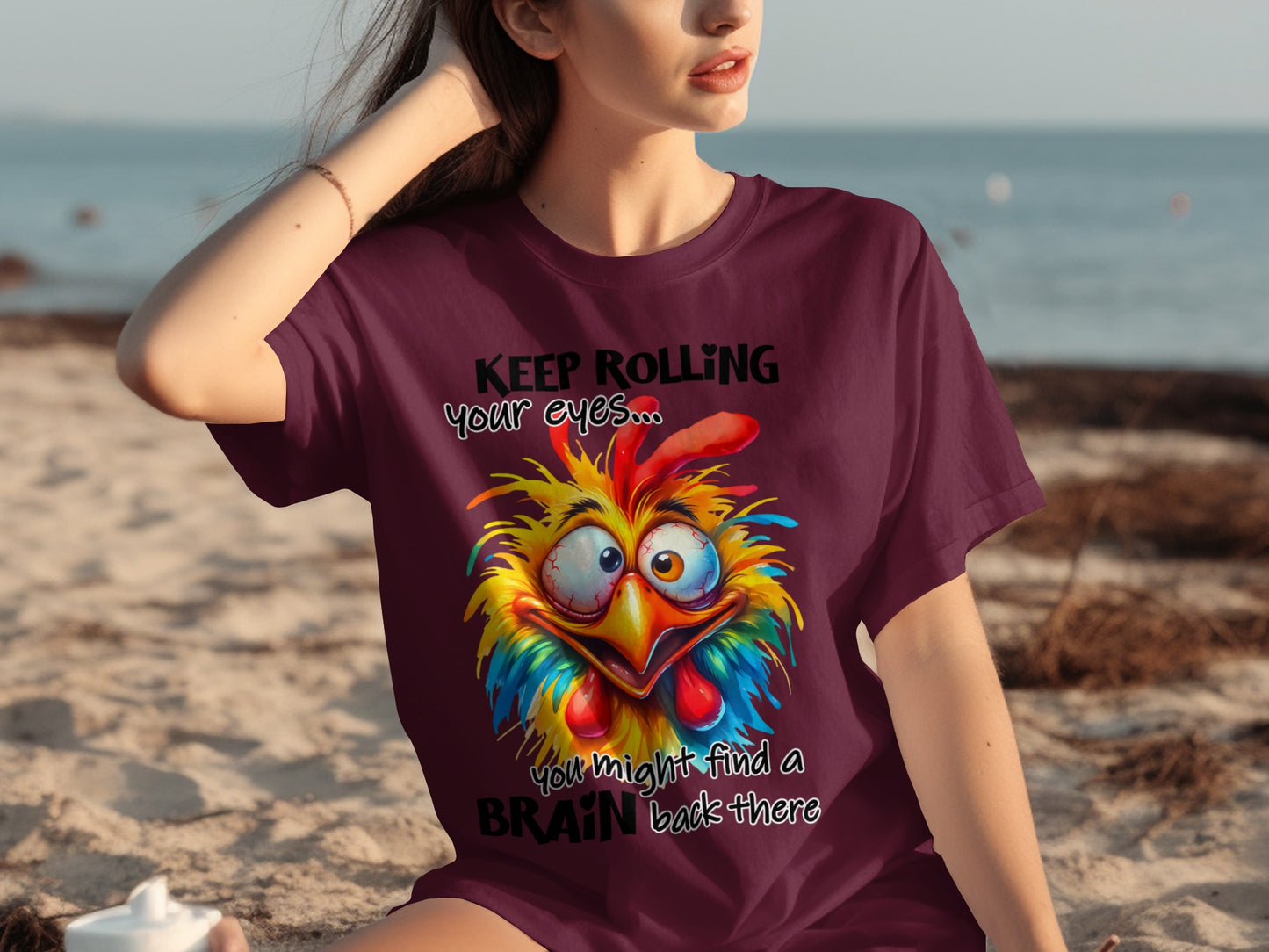 Keep Rolling Your Eyes Humorous Graphic T-Shirt