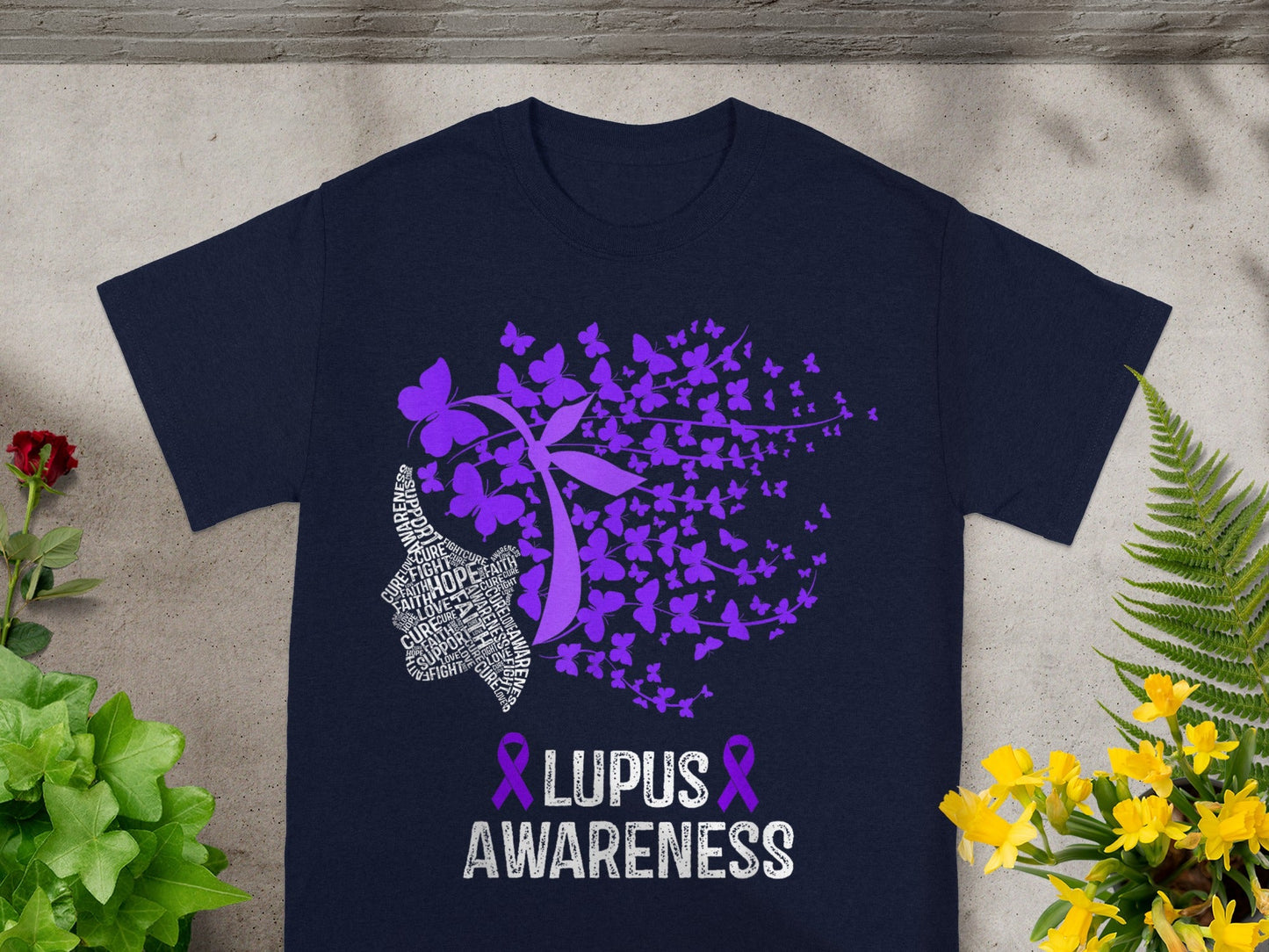 Lupus Awareness Butterfly Design T-Shirt