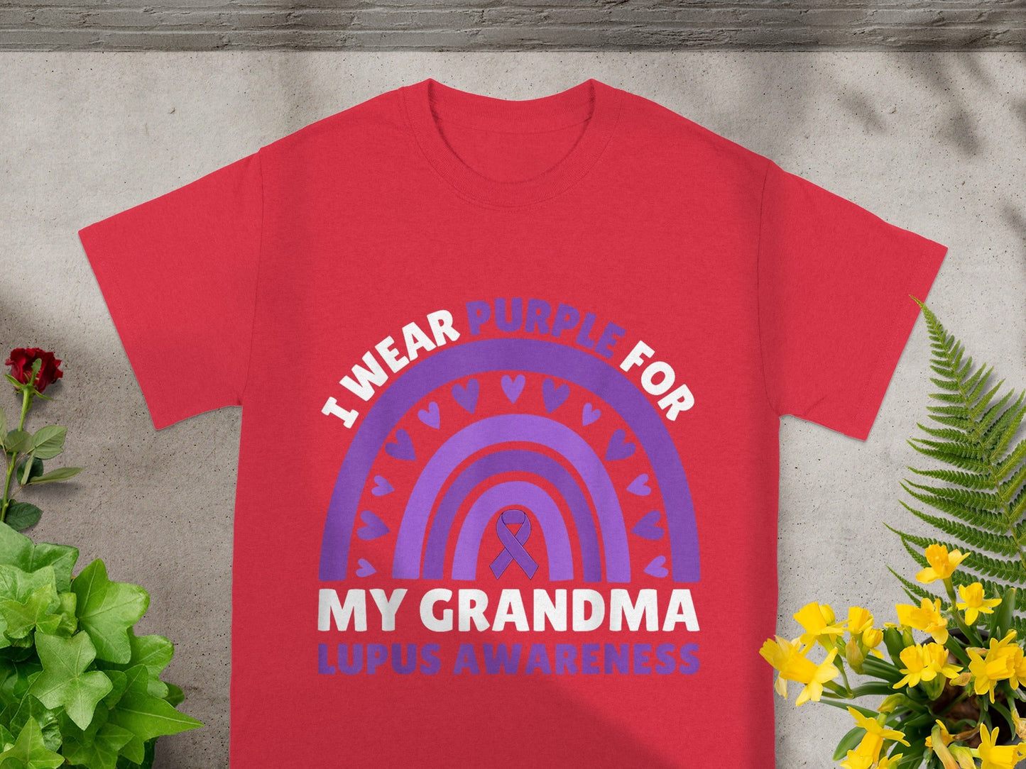 I Wear Purple for My Grandma Lupus Awareness Shirt