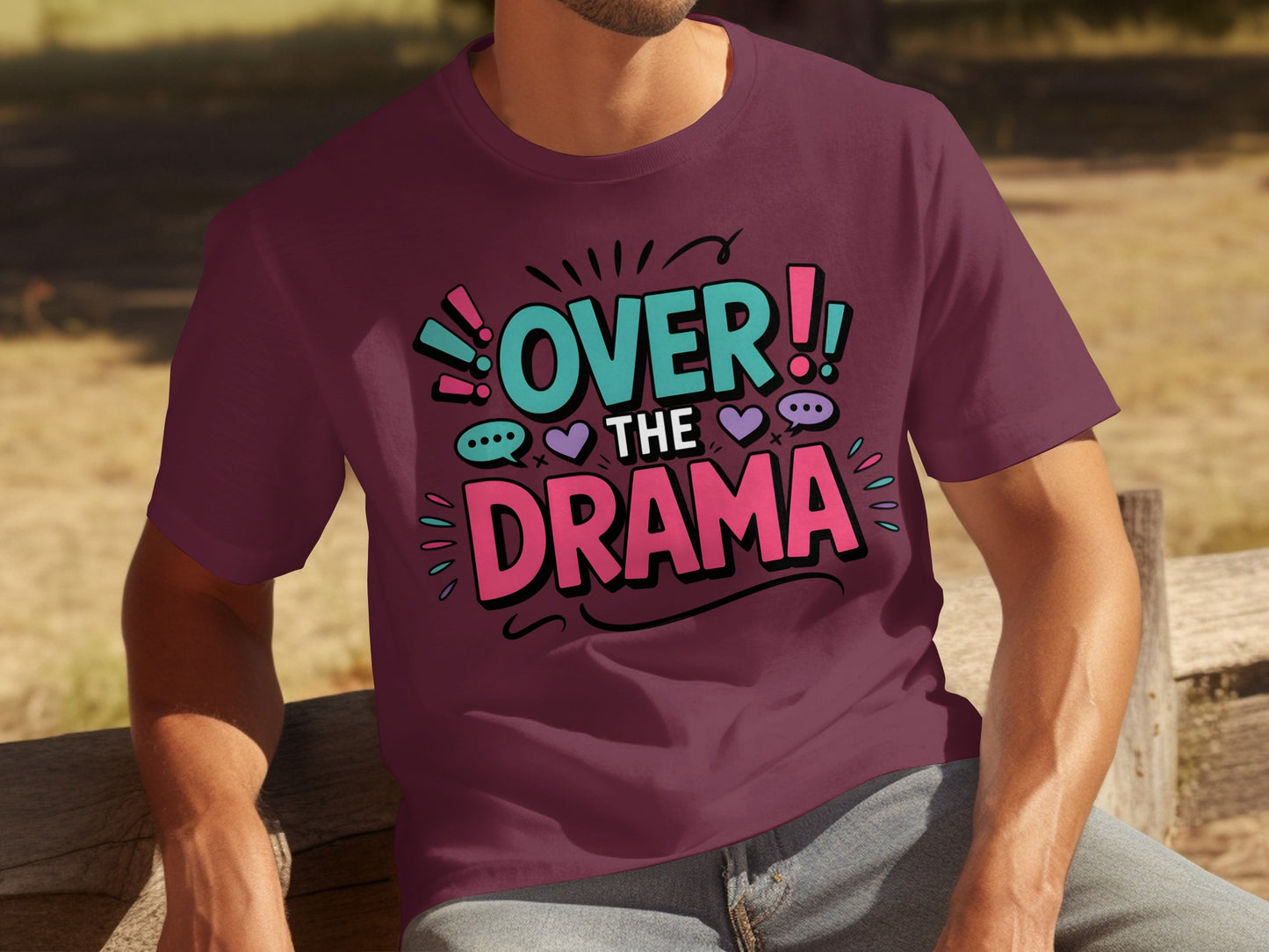 Over The Drama Statement Graphic T-shirt