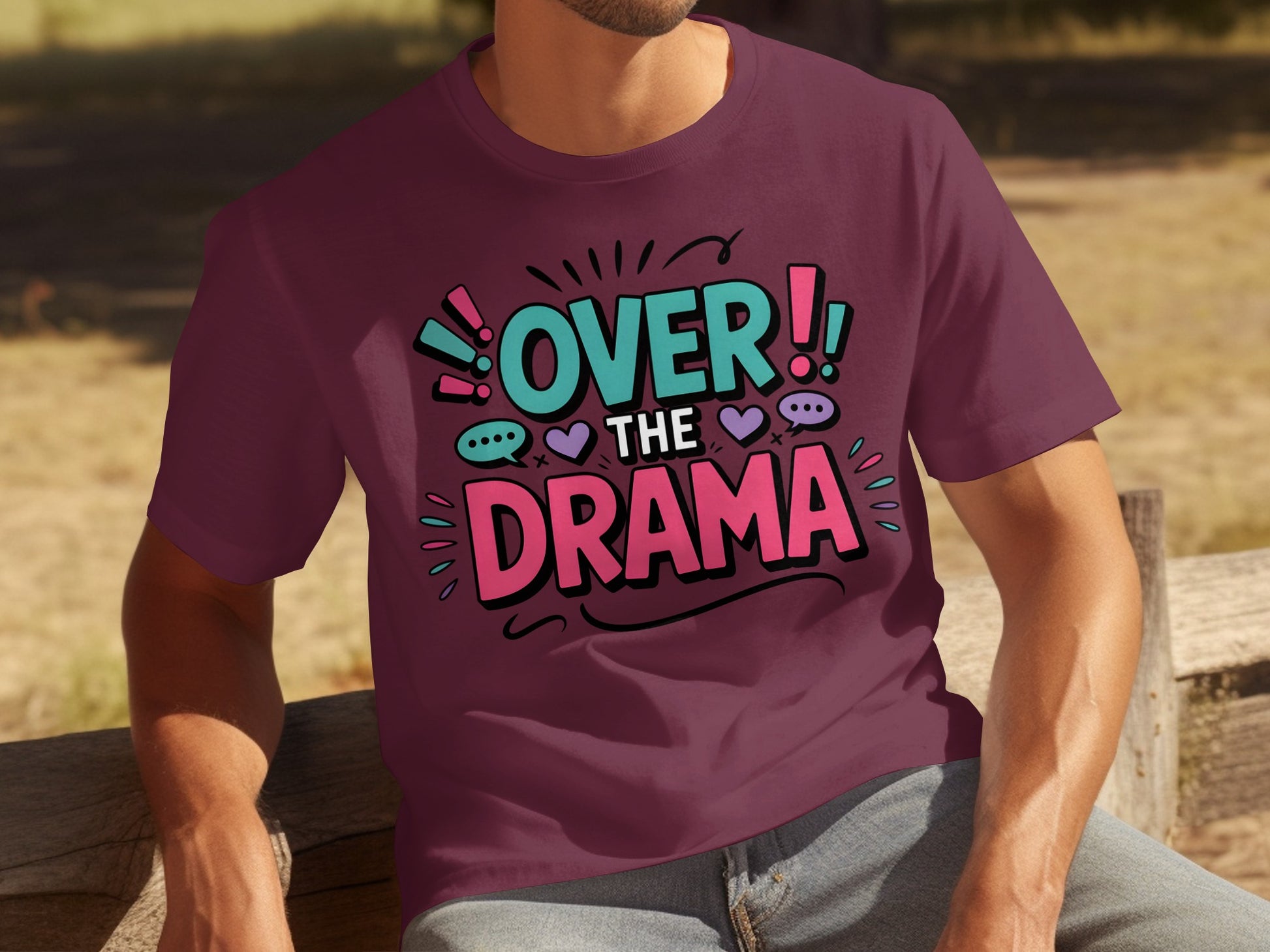 Over The Drama Statement Graphic T-shirt