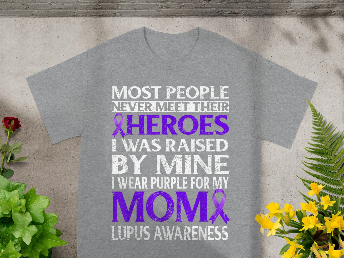 I Wear Purple For My Mom Lupus Awareness T-Shirt