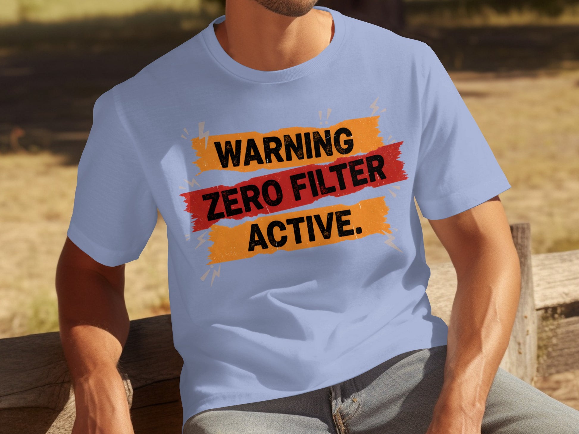 Warning Zero Filter Active Graphic T-Shirt