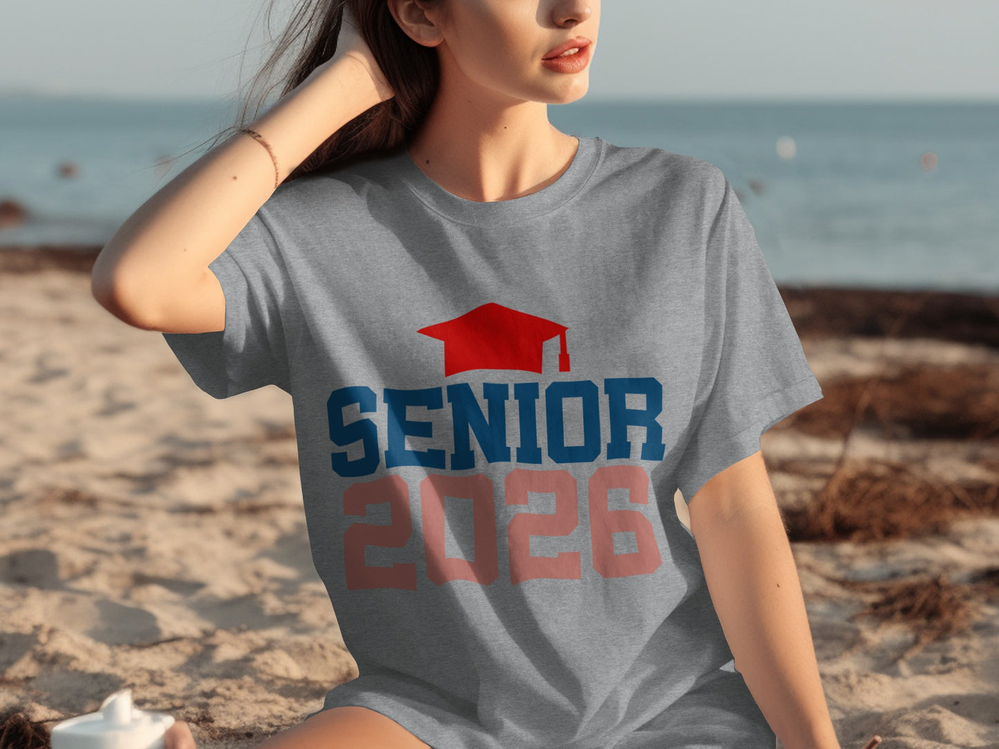 Senior 2026 with Graduation Cap Graphic T-shirt