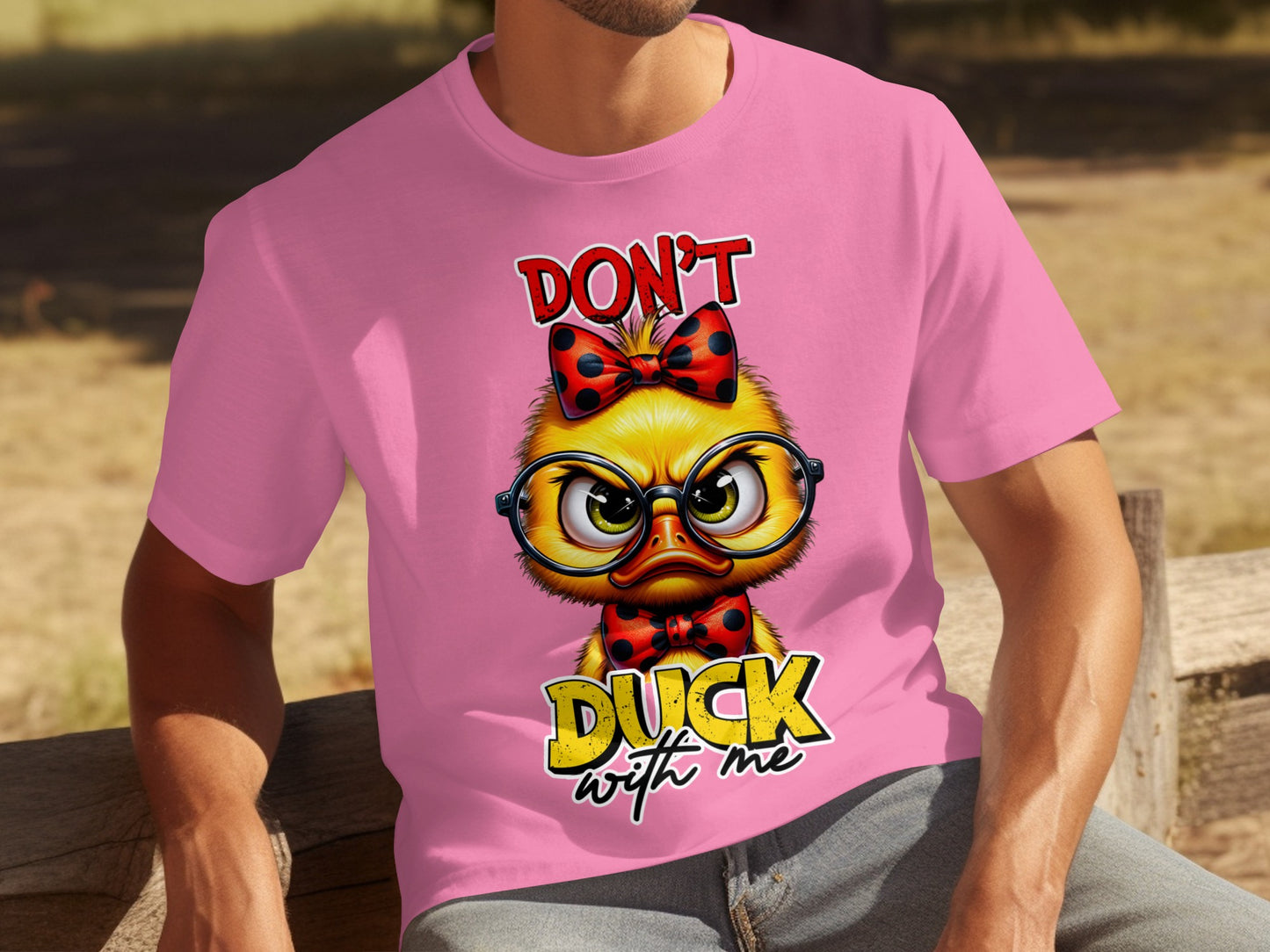 Don't Duck With Me Angry Duck Graphic T-shirt
