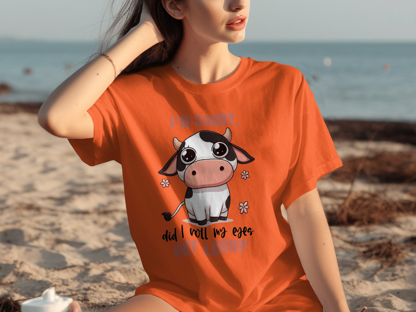 Adorable Cow Sorry Did I Roll My Eyes Out Loud T-Shirt