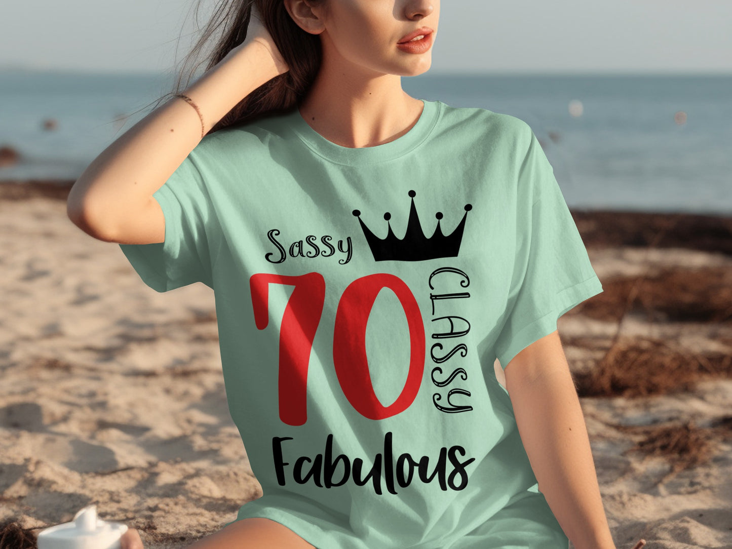 Sassy Classy Fabulous 70th Birthday T-Shirt Design