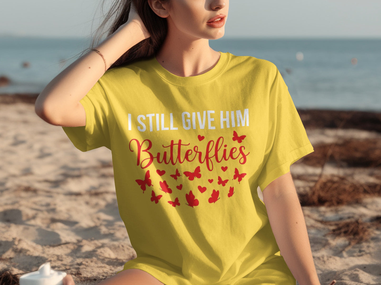 I Still Give Him Butterflies Graphic Tee Collection
