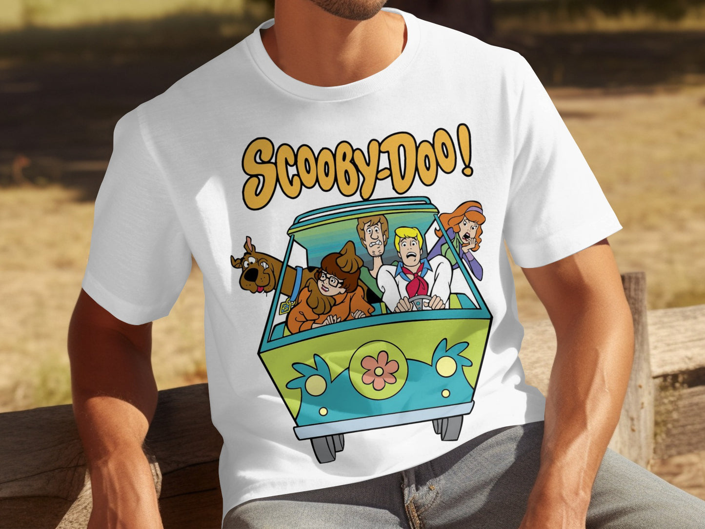 Scooby-Doo Cartoon Characters in a Van Shirt