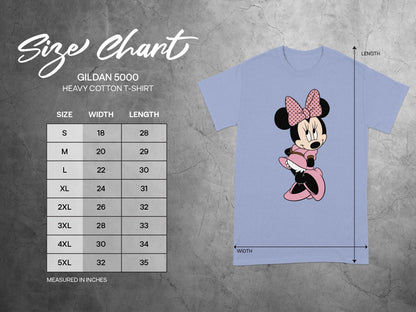 Gildan 5000 T-Shirt Minnie Mouse Size Chart product type