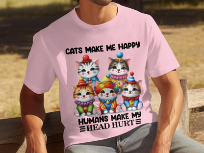 Cats Make Me Happy Humans Make My Head Hurt Shirt