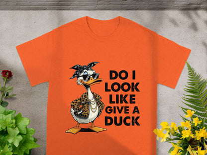 Funny Duck Do I Look Like Give A Duck Shirt