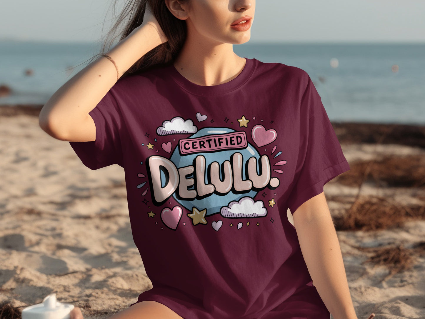 Certified Delulu Graphic Design Short Sleeve Tee