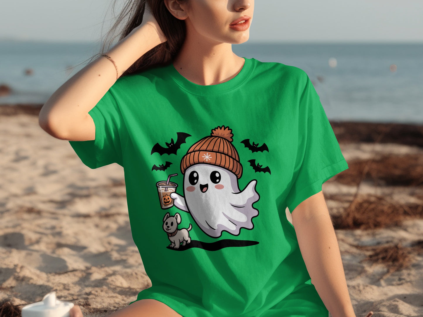 Cute Ghost Animal Design Unisex Halloween T-shirt