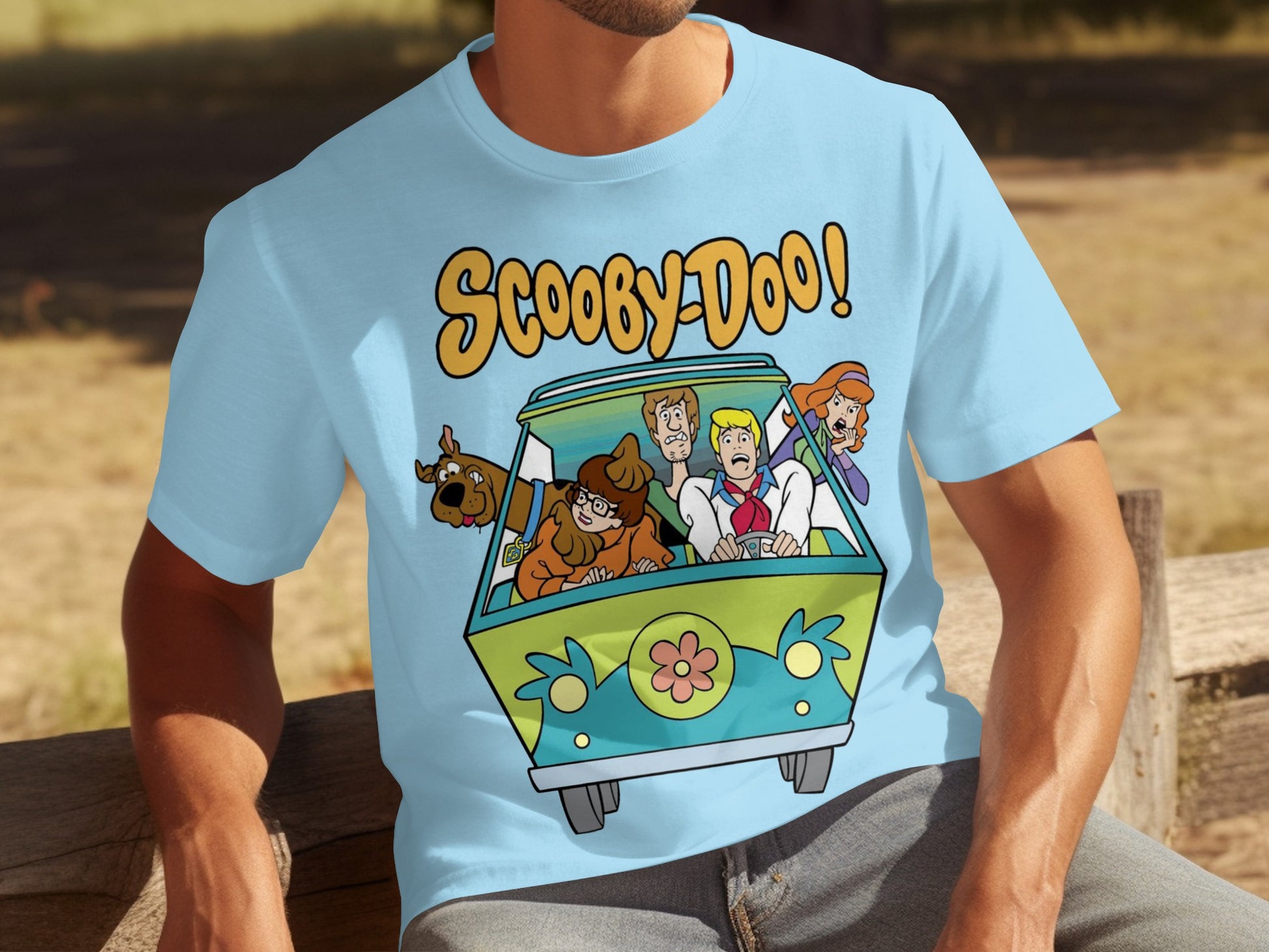 Scooby-Doo Characters In Mystery Machine T-shirt
