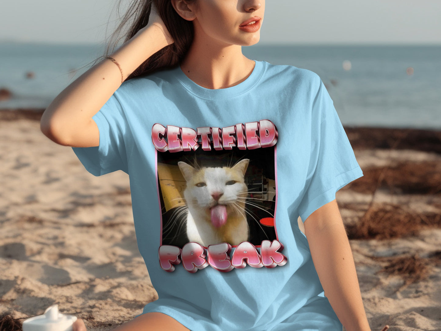Certified Freak Cat Graphic T-Shirt for Cat Lovers