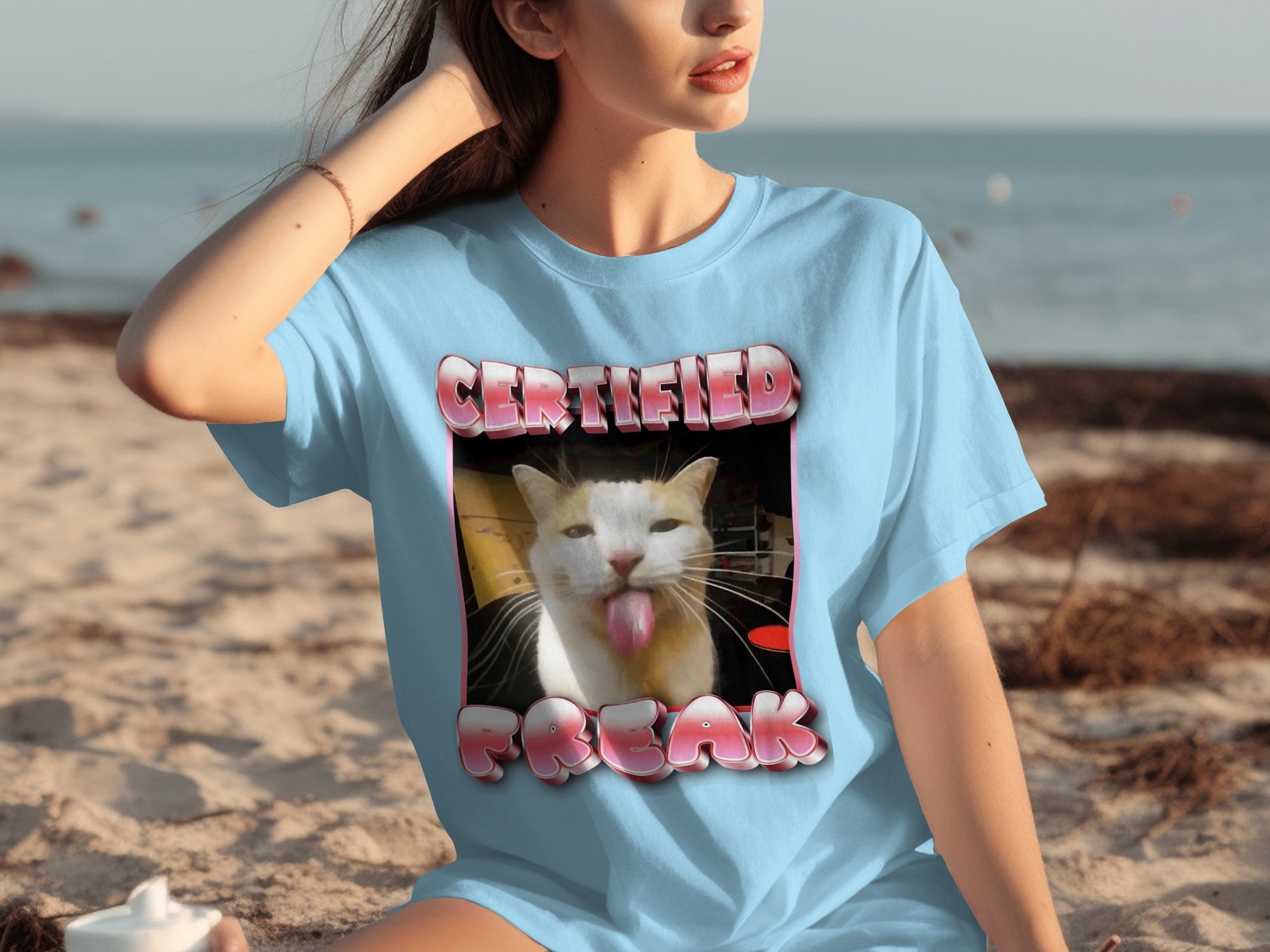 Certified Freak Cat Graphic T-Shirt for Cat Lovers