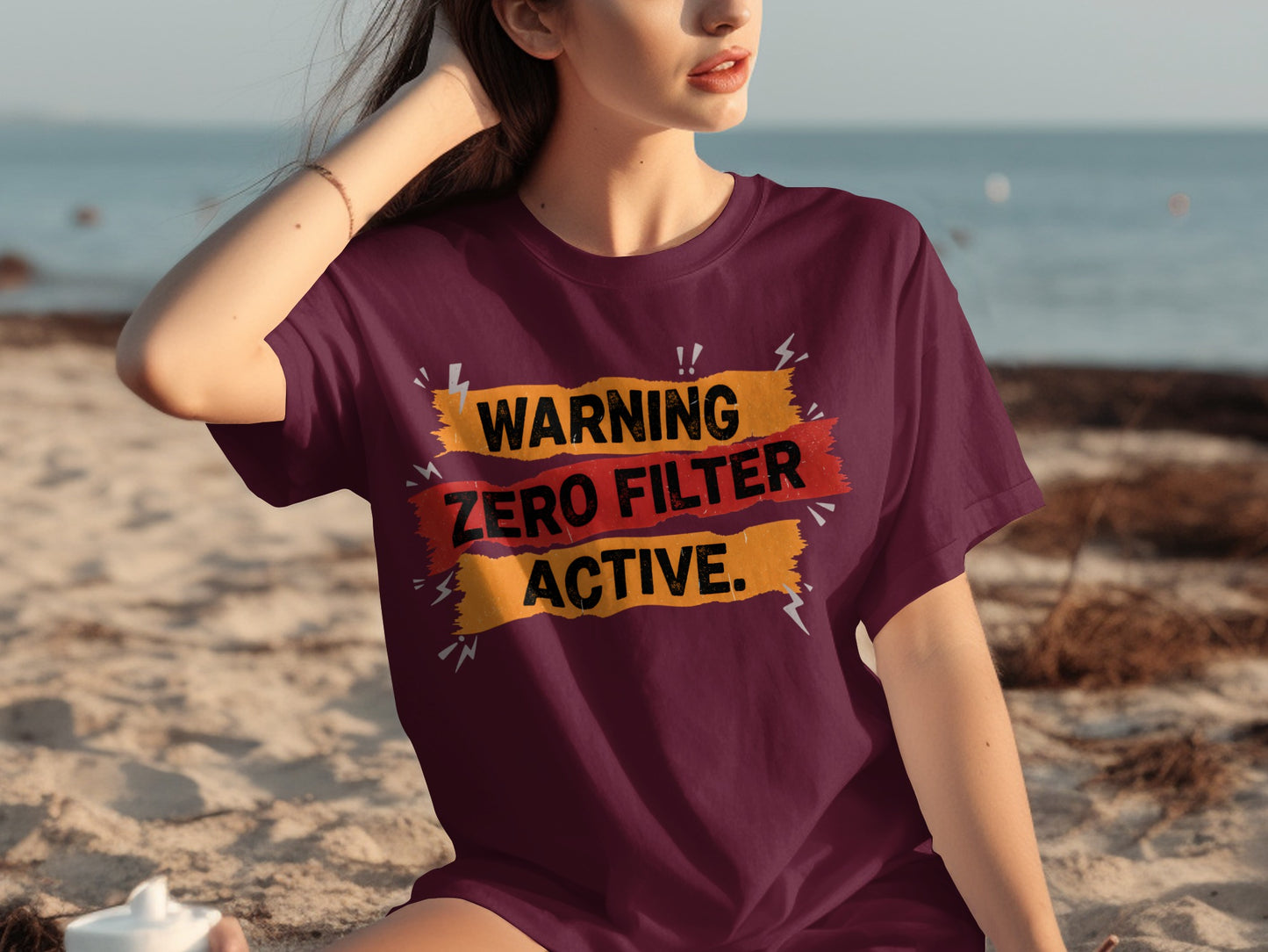 Warning Zero Filter Active Graphic T-Shirt