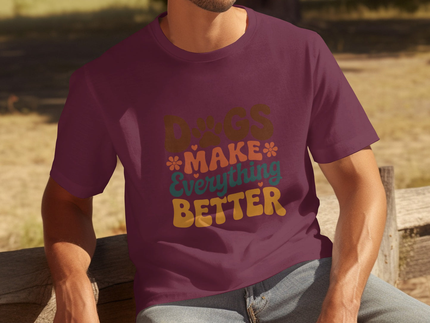 Dogs Make Everything Better Graphic T-shirt