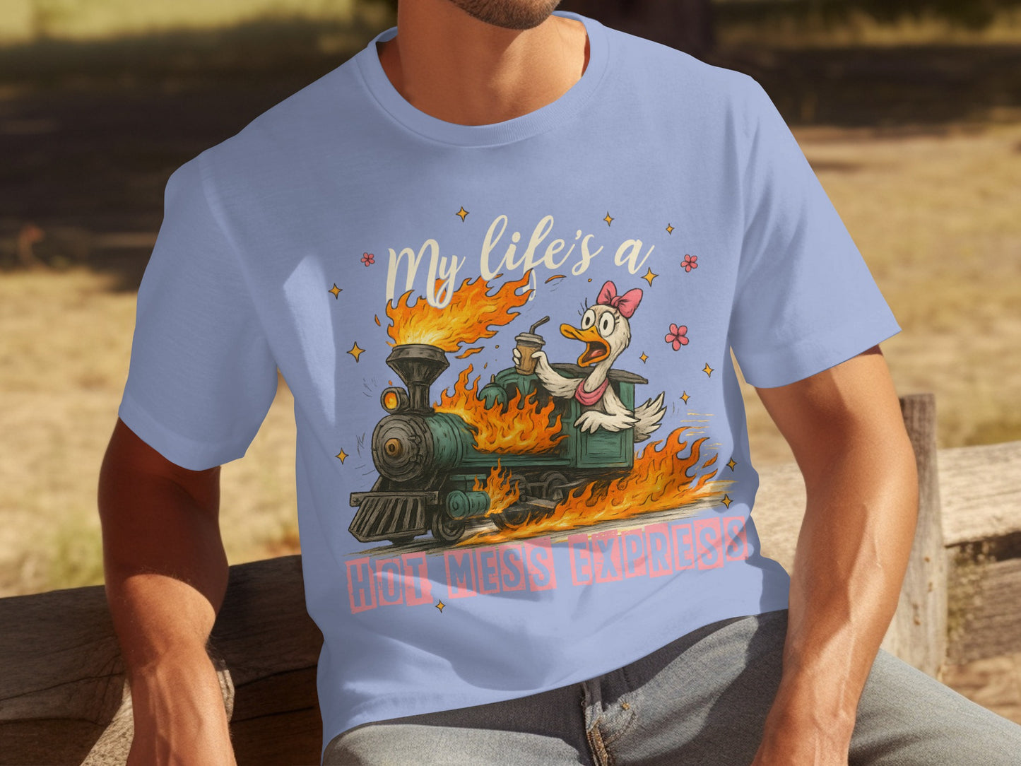 My Life's a Hot Mess Express Funny Duck Graphic Tee