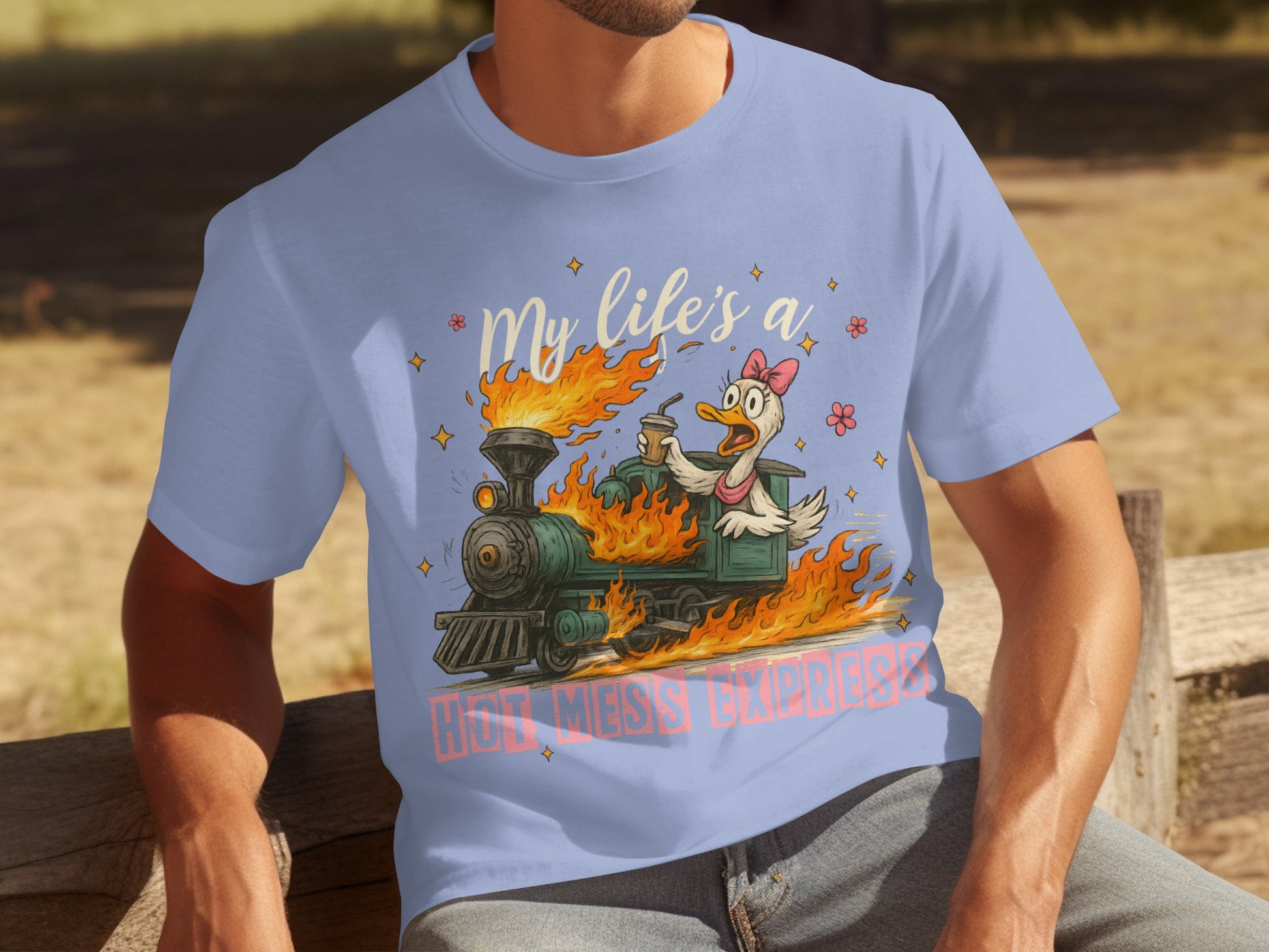 My Life's a Hot Mess Express Funny Duck Graphic Tee