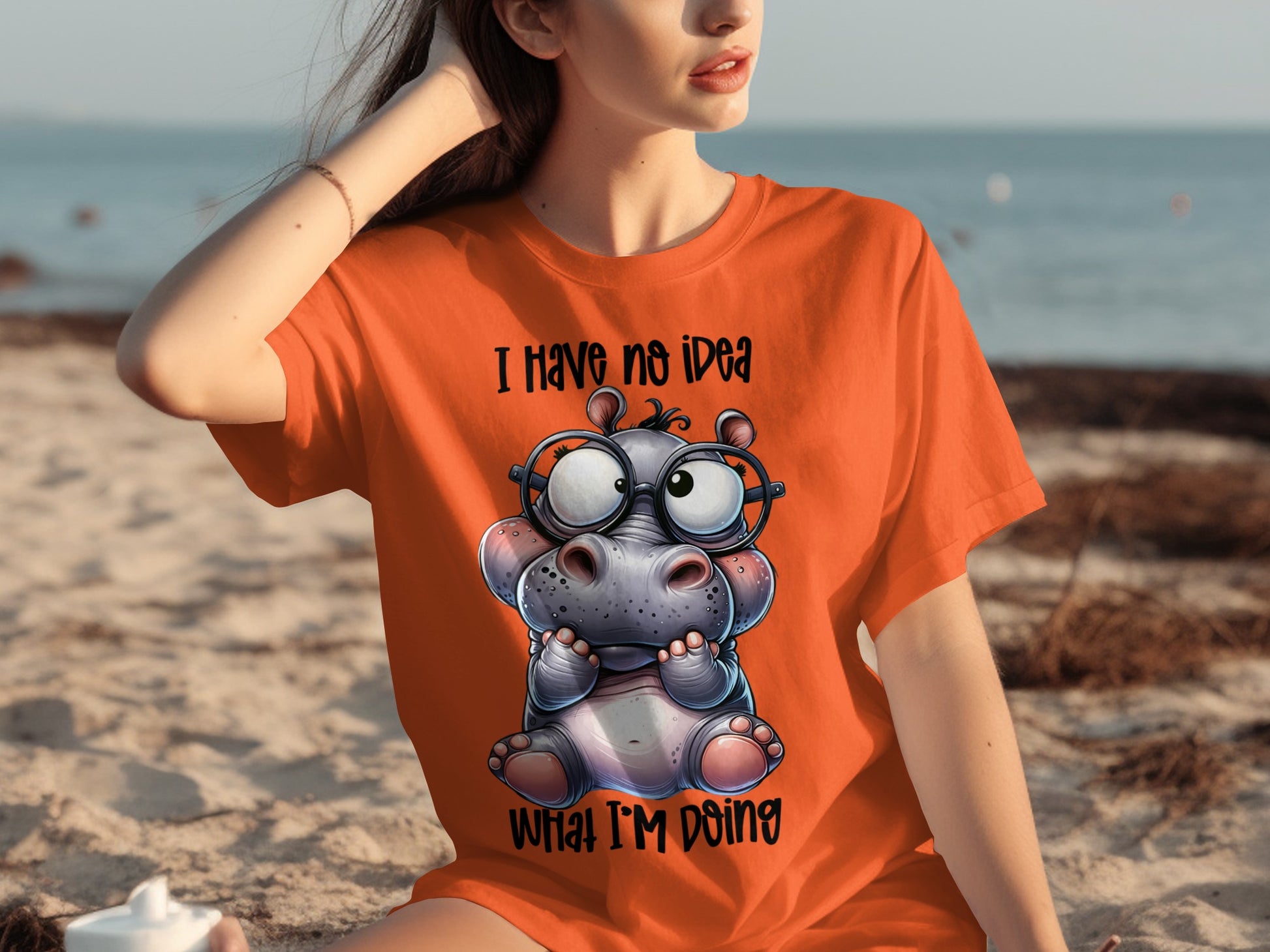 Cute Hippo With Glasses and Funny Quote Shirt