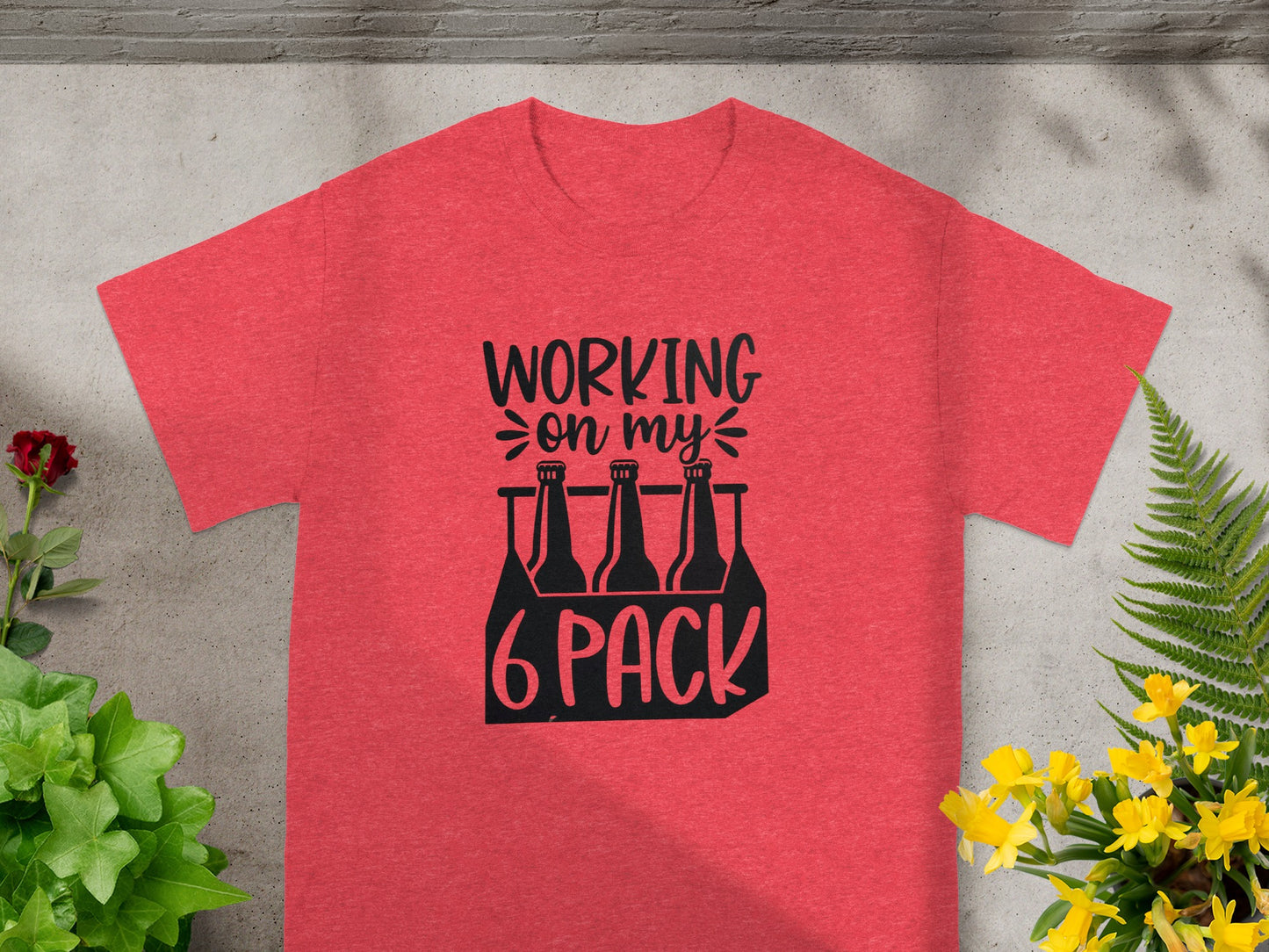 Working on My 6 Pack Graphic Tee Shirt