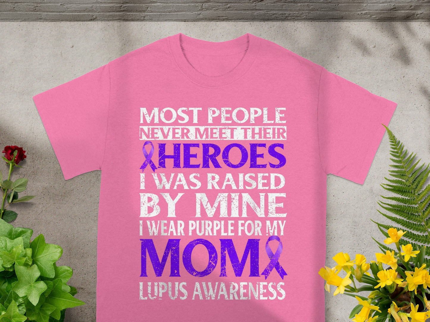 I Wear Purple for My Mom Lupus Awareness T-Shirt