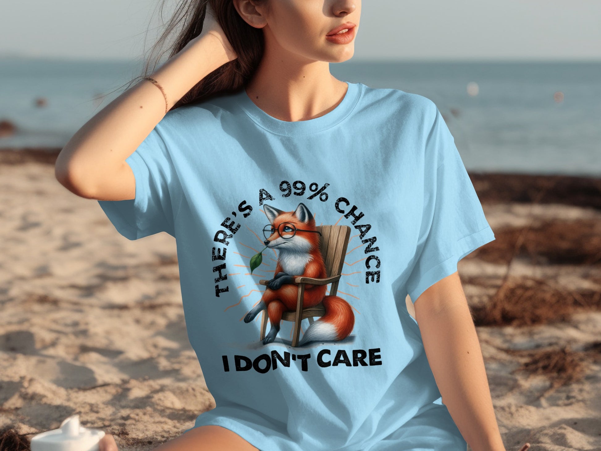 There's A 99% Chance I Don't Care Fox T-shirt