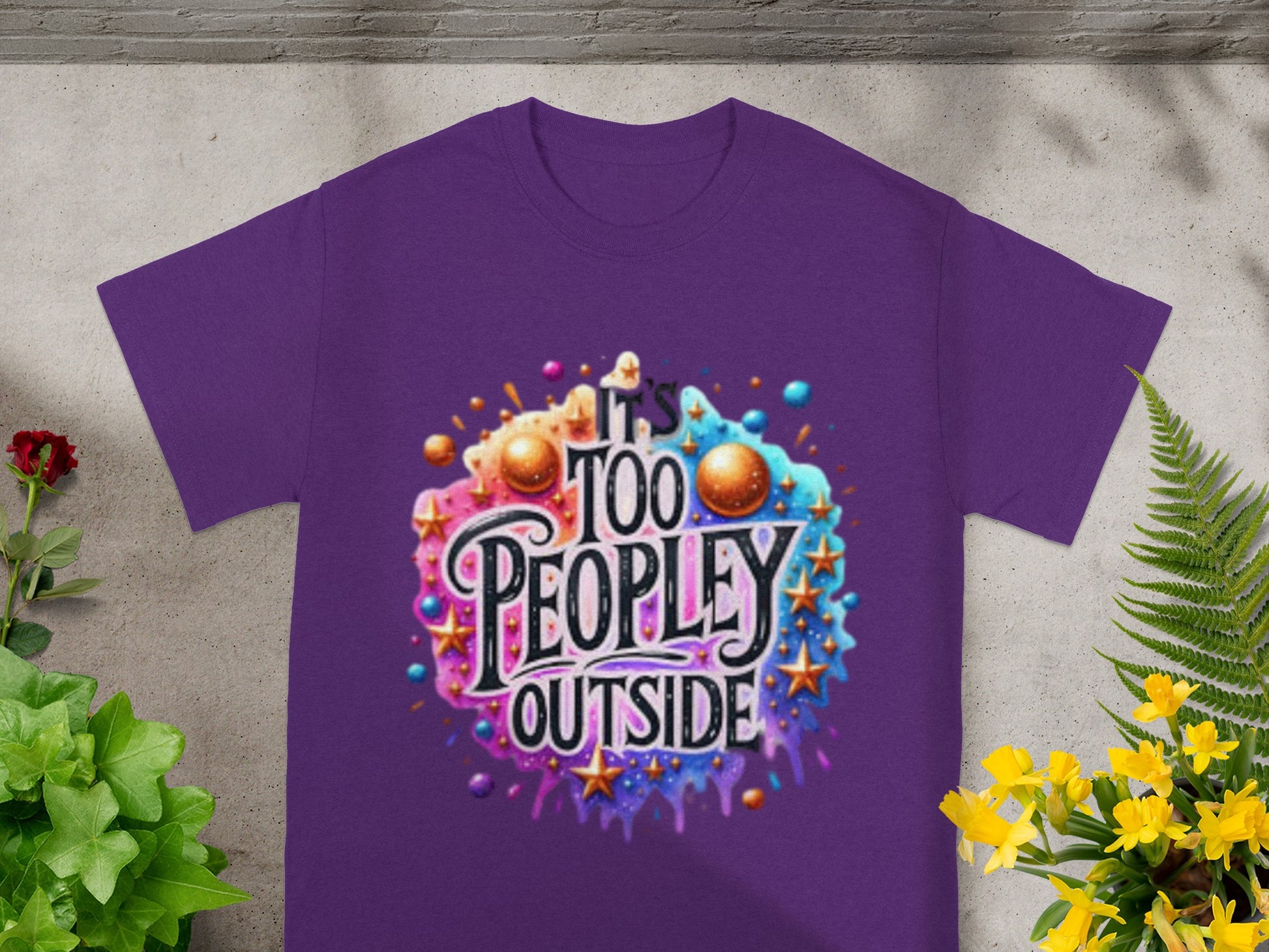 It's Too Peopley Outside Funny Graphic T-Shirt
