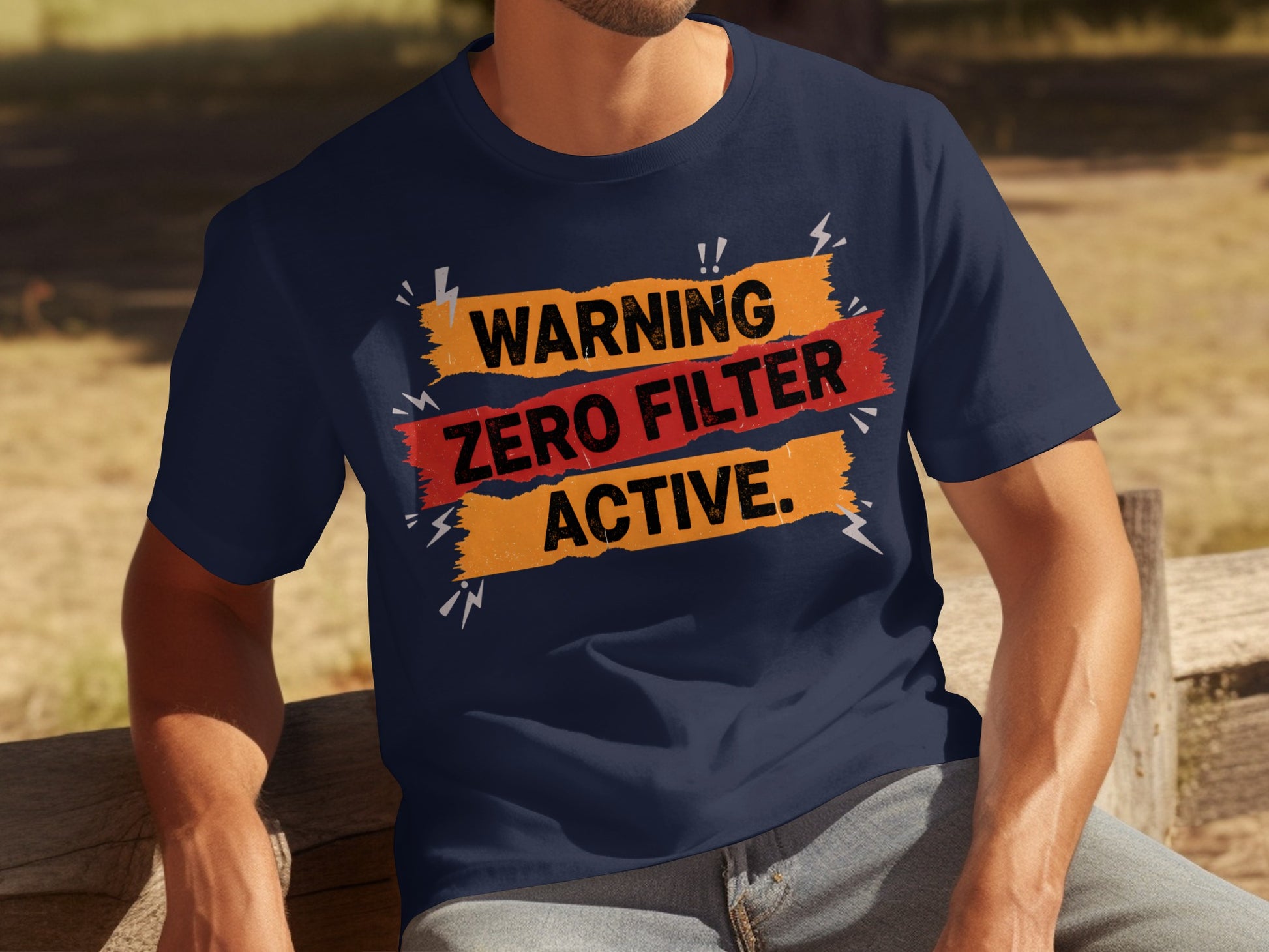 Warning Zero Filter Active Graphic T-Shirt